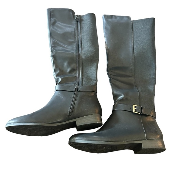 Style & Co. Womens Kimmball Faux Leather Stretch Over-The-Knee Boots Size 8.5 - Picture 1 of 5